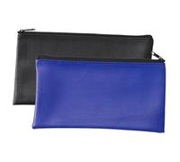Operitacx 2 Pezzi Borsa Portadocumenti Organizer File Portatile con Zip Custodia per Documenti Contratti e Ricevute per Colori Nero e Blu