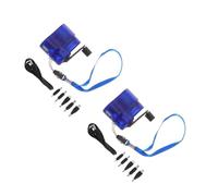 Operitacx 2 Pezzi Caricatore USB Manuale Portatile con Dinamo Manovella Connettori Misti e Cavo USB Luce Indicatore Emergenza Compatibile con Cellulari Leggero e Tascabile per Viaggi Colore