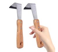 Operitacx 2 Pezzi Coltello per Corteccia Albero, Legno e Acciaio Argento | Lama Liscia senza Bave, Bordi Arrotondati, Materiale , Non Danneggia la Pelle, per Giardinaggio