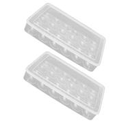 Operitacx 2 pezzi Contenitori Trasparenti per Uova da Frigorifero Organizer Salvaspazio per Uova Custodie Rigide Resistenti per Conservazione Freezer e Picnic