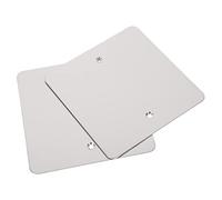 Operitacx 2 Pezzi Copertura in Acciaio Inossidabile Placca Da Parete Vuota Pannello Di Accesso Per Cartongesso Piastra a Muro Di Copertura Cieca Copri Foro Muro Piatto Da Parete Silver