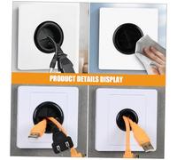 Operitacx 2 pezzi Copertura per Prese Muro con Guarnizione in Gomma Flessibile Piastra Passacavi Bianca per Impianti Av Nascondicavi Elegante per Home Theater e Tv Facile da Installare