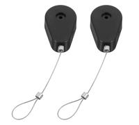 Operitacx 2 Pezzi Custodia Antifurto per Cavi Retrattili Lucchetto Piccolo a Cavo in Filo Metallico Telescopico 1 Metro, Portacavi Robusto per Dispositivi Elettronici e Protezione Effetti