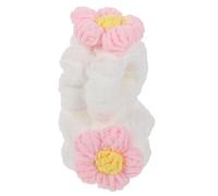 Operitacx 2 Pezzi Fasce Polsiera per Lavaggio Viso a Forma di Fiore Pile di Corallo Rosa, Portatili e Pratiche per Skincare Quotidiana Femminile