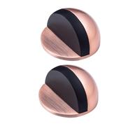 Operitacx 2 Pezzi Fermaporta da Pavimento in Rotondo Stopper Antiscivolo Senza Perforazioni Protezione Sicurezza Casa per Porte Interne e Vetro Resistente Acciaio