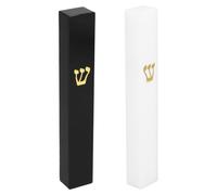 Operitacx 2 Pezzi Mezuzah per Porta in Acrilico con Pergamene Ornamento Ebraico Benedizione Casa Decorazione Hanukkah Custodia Mezuzah Decorativa per Inaugurazione e Regalo di Benvenuto