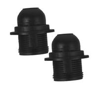 Operitacx 2 Pezzi Portalampada Vintage con Base Vite Media Design Anello Materiale Ignifugo per Sostituzione Lampade Casa e Industria Installazione Rapida e Compatibile Multi