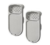 Operitacx 2 Pezzi portasapone in plastica lavatrice portatile Lavabo con portasapone lavatoio per bucato lavatoio per lavare i vestiti a mano tavola di lavaggio pp Light Grey