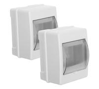 Operitacx 2 Pezzi Scatola Elettrica di Protezione con Finestra Trasparente Custodia Plastica Resistente Agli Urti per Interruttori Box Distribuzione Compatto per Uso Esterno e e