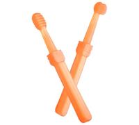 Operitacx 2 Pezzi Set Spazzolino da Denti in Silicone per Ragazzo Ragazza con Custodia Portatile, Design Animale Carino per Uso Domestico e Viaggio, Promuove lo Sviluppo Dentale Sano