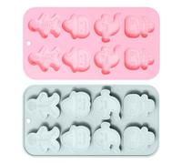 Operitacx 2 Pezzi Stampi in Silicone per Halloween Zucca, Fantasma, Mummia e Teschio, Resistente al Calore e Facile da Pulire, per Decorazioni di Torte Autunnali