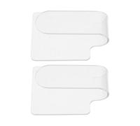 Operitacx 2 Pezzi Tavolozza Trucco Manuale in Acrilico Bianco per Miscelare | Portatile, Design Ergonomico, Facile da Pulire, Uso Trucco, Finitura Trasparente, per Nail Art