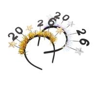 Operitacx 2 Pezzi Tessuto, Cerchietto di Capodanno 2026 Stelle, per Feste | Taglia Unica Comoda, Stile Unico, Rapido da Indossare, per Eventi Aziendali e Notte di San Silvestro