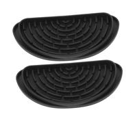 Operitacx 2 Pezzi Vaschetta Raccogli Gocce in Silicone Per Frigorifero Semicircolare Nera, Compatibile Distributori D'acqua, Antiperdita Per Pulizia Pavimenti e Facile Manutenzione