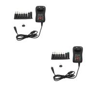 Operitacx 2 Set Alimentatore Multi Voltage con Adattatori per Domestica e Caricamento USB Design per Dispositivi Come Tablet e Altoparlanti