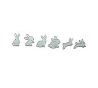 Operitacx 2 Set da 12 Pezzi Modello fustellato Bunny Conigli Rabbit Easter Forbice fustellatura Fustelle per segnalibri Giocattolo di Pollo Morire Kit Macchina da Taglio stampini Tagliati