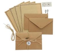 Operitacx 2 Set Kit Carta Vintage e Buste per Scrittura e Include Carta e Buste Eleganti per Amanti Della Cancelleria