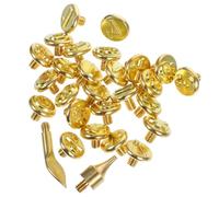 Operitacx 2 Set Kit Punte Pirografo Legno con Lettere in Ottone per Incisione Alfabeto su Legno Pelle e Carta Strumento Portatile per Pirografia Fai da Te