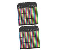 Operitacx 2 Set Linguette Segnapagina Fluorescenti Colorate Per Libri Strisce Sottili E Lunghe Per Nastro Adesivo Morbido E Per Dislessia 6 Pezzi * 2