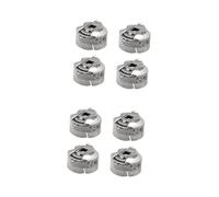 Operitacx 2 Set Porta Bobina per Macchina da Cucire Capsula A Caricamento Frontale Bobine Kit Sewing Machine Guscio della Bobina di Ricambio Custodia della Bobina Metallo Silver 4 Pezzi * 2