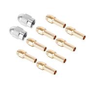 Operitacx 2 Set Strumento Copper Chuck colletti colletta attrezzo chiave Porta del macinino Copper Collet Chuck pinza per trapano elettrico pinze per utensili rotanti morsetto a pinza ottone