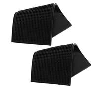 Operitacx 2 Tappetini in Silicone Resistenti al Calore Neri per Ferri Arricciacapelli e Piastre, Cuscinetto Termoisolante Antiscivolo per Salone e Uso Domestico, Supporto Portatile