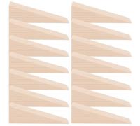 Operitacx 20 pezzi di cunei triangolari in legno per porte: fermaporta antiscivolo per pavimenti in moquette - Fermaporta triangolare antiscivolo in legno - Blocco porta 4x1,2x1,2 pollici, prevenzione