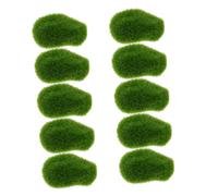 Operitacx 20 Pezzi Finta Pietra Decorativa Artigianato per la sistemazione del Giardino Arredamento di Muschio Finto Muschio Rocce di Muschio Pietre finte plastica Green