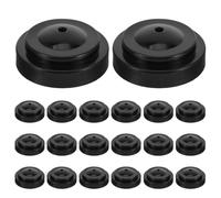 Operitacx 20 pezzi Portabandiera piccolo - Mini supporto per bandiera in plastica nera - Base per asta portabandiera con 1 foro per ufficio, casa, lavoro di negoziazione, azienda, squadra sportiva,