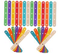 Operitacx 200 Pezzi Stecchi Gelato Colorati Legno con Fori per Fai da Te Modelli Miniatura e Attività Creative per Gruppi per Laboratori e Feste