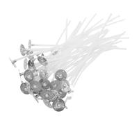 Operitacx 200 Stoppini in Cotone Pre-Cerato con Base da 10 Cm per Candele a Colonna e Barattolo, Kit Fai da Te per Fabbricazione Candele con Cera D’api, per Decorazioni e