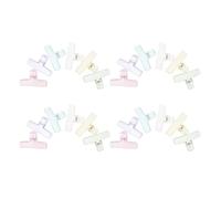 Operitacx 24 Pezzi Clip per L'organizzazione dei Documenti in Acrilico Colorato, Graffette Piccole per Ufficio e Scrapbooking, Fermagli Multiuso Leggeri per Chiusura Sacchetti e Gestione