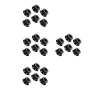 Operitacx 24 Pezzi Lega Dado M10 di Mozzo in Alluminio Nero Bicicletta | Mozzo Anteriore e Posteriore, Design Pieghevole, Alta Resistenza, Finitura Elegante, Set Compatto