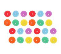 Operitacx 24 Pezzi Marcatori in Silicone Bianco a Forma di Ombrello per Bicchieri Decorazioni Resistenti per Flute e Calici da Vino per Feste e Riunioni Familiari