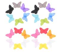 Operitacx 24 Pezzi Marcatori per Bicchieri in Silicone, Etichette per Bicchieri a Farfalla, Identificatori per Bevande, Multicolore, per Feste e Riunioni