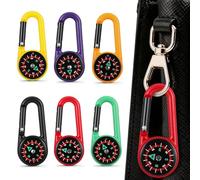 Operitacx 24pezzi Bussola Moschettone in Plastica Funzione Guida Direzionale e Clip-on per Escursionismo e attività All'aperto