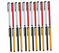 Operitacx 24pezzi Pennini Capacitivo Per Tablet e Smartphone Stylus Con Punta Morbida Per Precisione Compatibile Con Touch Screen Per e Giochi Nero Rosso