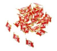 Operitacx 25 Pezzi spilla bandiera Toppa Pin a foglia d'acero distintivo foglia d'acero spilla foglia d'acero Pin bandiera del Canada spilla nazionale Canada Souvenir ferro da stiro rosso