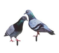 Operitacx 2pcs piccione giardino pali giardino scultura animale realistico pollame statua per cortile prato decorazione esterna ornamenti