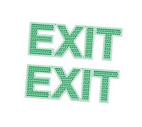 Operitacx 2pezzi Adesivo Da Parete Exit Cartello Exit Per Porta Decalcomania Exit Adesivo Cartello Segnaletica Noctilucence Da Parete Per Sicurezza Porte e Cancelli Emergenza