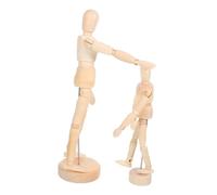 Operitacx 2pezzi Manichino in Legno Snodabile per Artisti Bloccaggio per Pose Realistiche Portatile per Pittura e Scultura Modello per Studenti d Arte e Progetti Scolastici