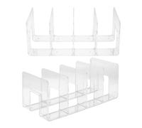 Operitacx 2pezzi Portadocumenti Organizer per Scrivania da Ufficio in Materiale Trasparente per Quaderni Libri e Documenti Design Moderno per Organizzare Spazio Desktop