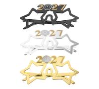Operitacx 3 bicchieri di Buon Anno | Bicchieri creativi a forma di stella per Natale | Accessori per photo booth di Capodanno | Bomboniere per la festa di laurea della classe 2027