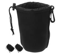 Operitacx 3 pezzi Custodie per Obiettivi Fotocamera in Neoprene con Chiusura Coulisse Protettore Antiurto per Obiettivi DSLR Borsello Salvaspazio per Esterni e Viaggi