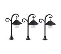 Operitacx 3 Pezzi Lampada da Biblioteca a Forma di Lanterna Classica in Abs Nero, Illuminazione Wireless Versatile per Decorazione Scena Miniatura e Accessori Soggiorno