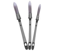 Operitacx 3 Pezzi Pennelli per Vernice con Punta Affilata per Angoli e Fessure Pennelli per Rifiniture Precise Pulizia per Ceramica e Pittura Acquerello Grigio