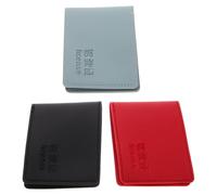 Operitacx 3 Pezzi Porta Documenti Auto in Pelle Pu, Porta Patente e Assicurazione Design Elegante e Cuciture Rifinite, Facile da Trasportare per Interni Auto