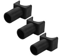 Operitacx 3 Pezzi Slider per Sedia a Rotelle in Plastica Nera Aggancio a U, Resistente alla Deformazione e Compatibile con Tubi da 1 Pollice, per Uso Ospedaliero e Strutture di Recupero