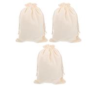 Operitacx 3 sacchetti per il pane riutilizzabili: sacchetti in tela lavabili e riutilizzabili con coulisse - 35 x 9,7 cm - per frutta e verdura, patate - per la spesa per cucina e dispensa
