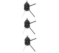 Operitacx 3 Set Accessori del Movimento di Campana Il Motore Nero meccanismi Batteria Operato Moderno Meccanico Orologi Motore sostitutivo Sostituzione del meccanismo Metallo